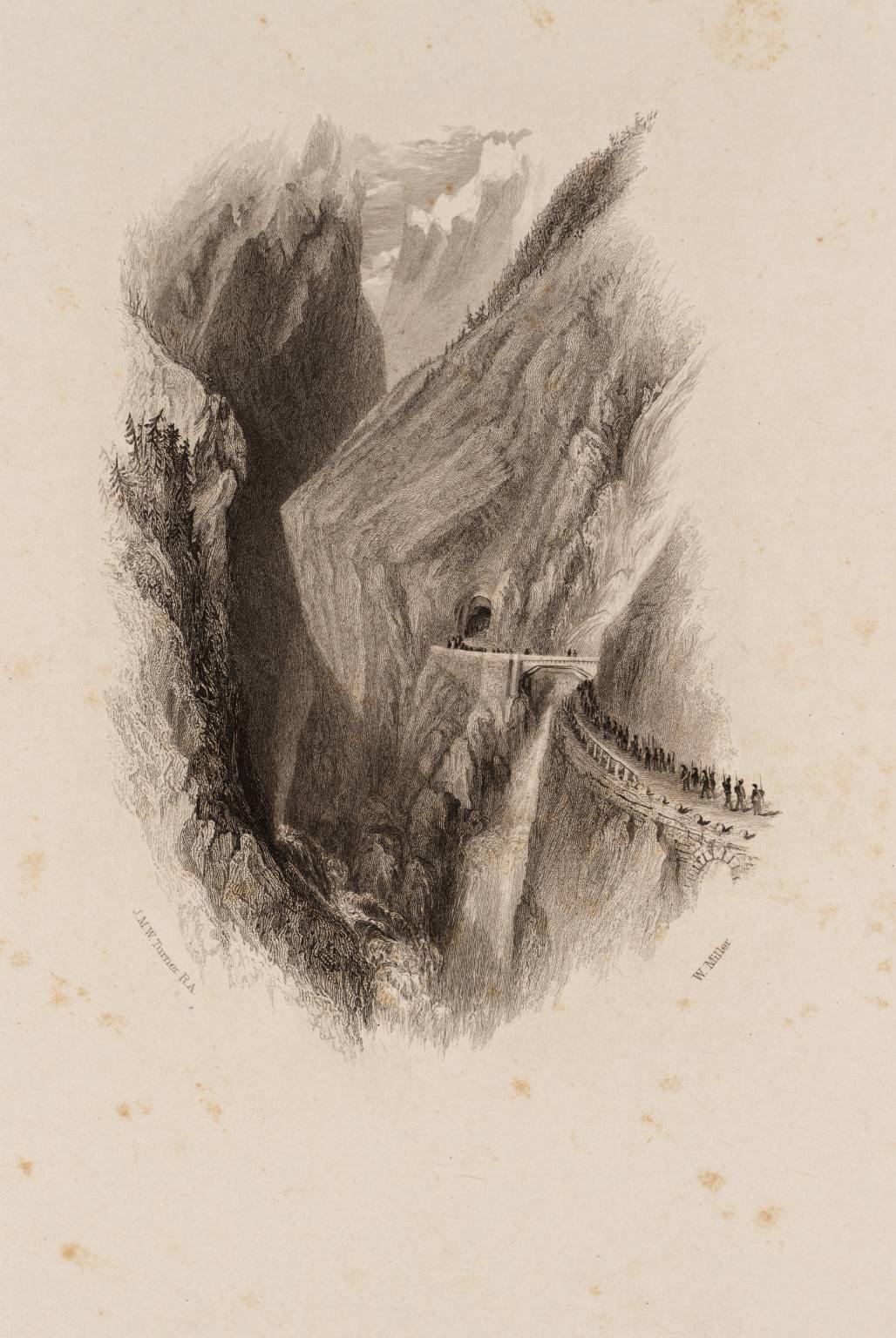 The Simplon (Vignette), engraved by W. Miller