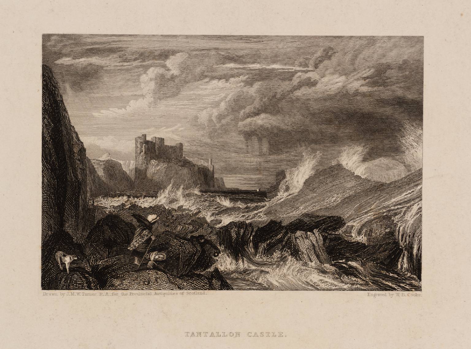 Tantallon Castle, engraved by W.B. Cooke
