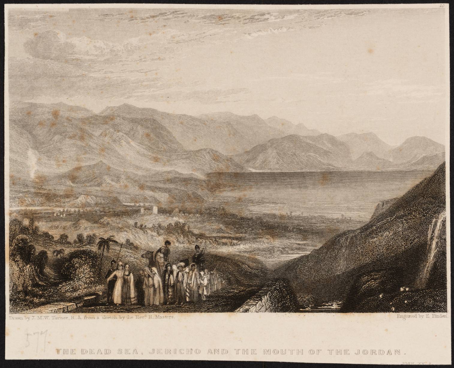The Dead Sea, Jericho, and the Mouth of Jordan, engraved by E. Finden