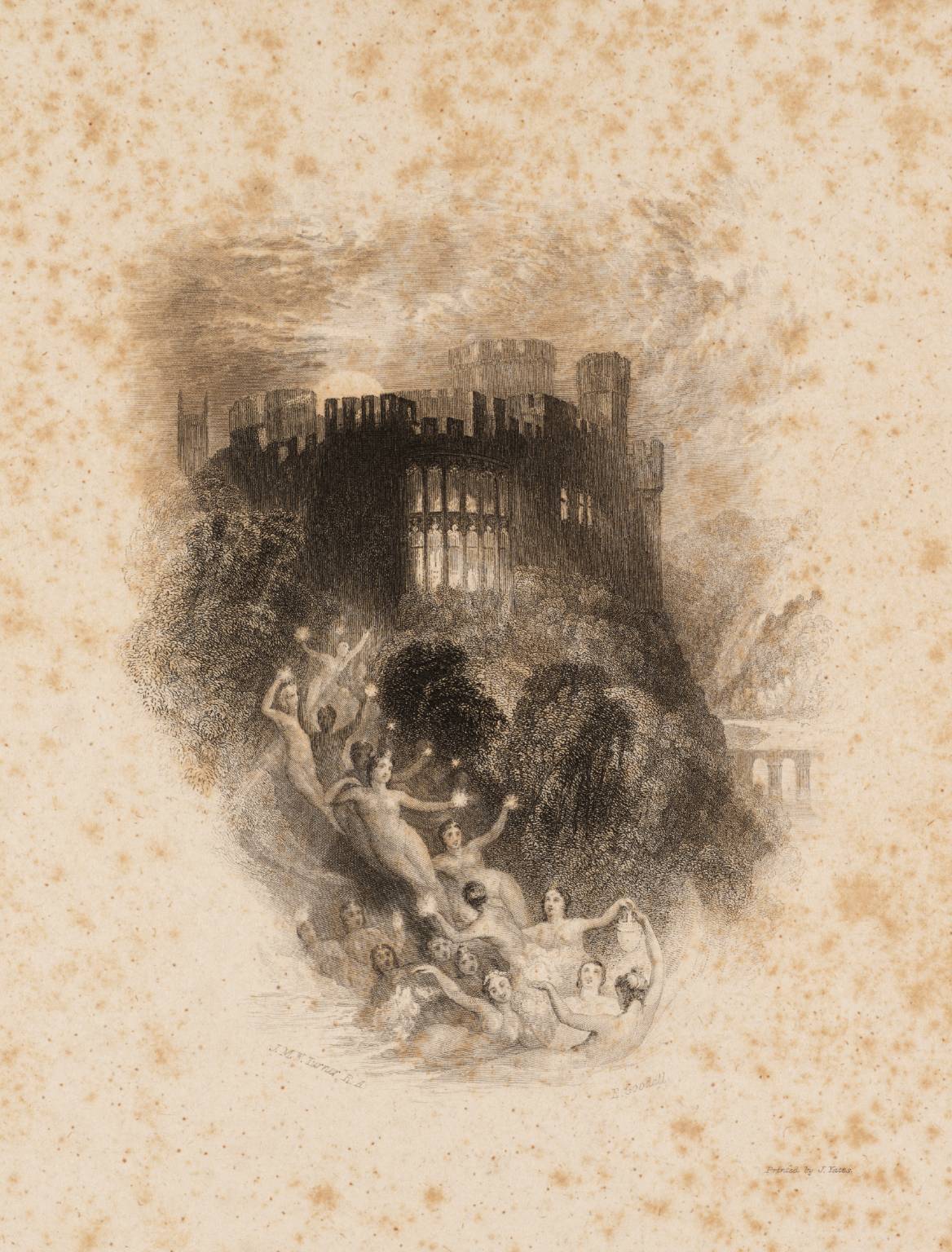 Ludlow Castle - Rising of the Water-Nymphs, engraved by E. Goodall