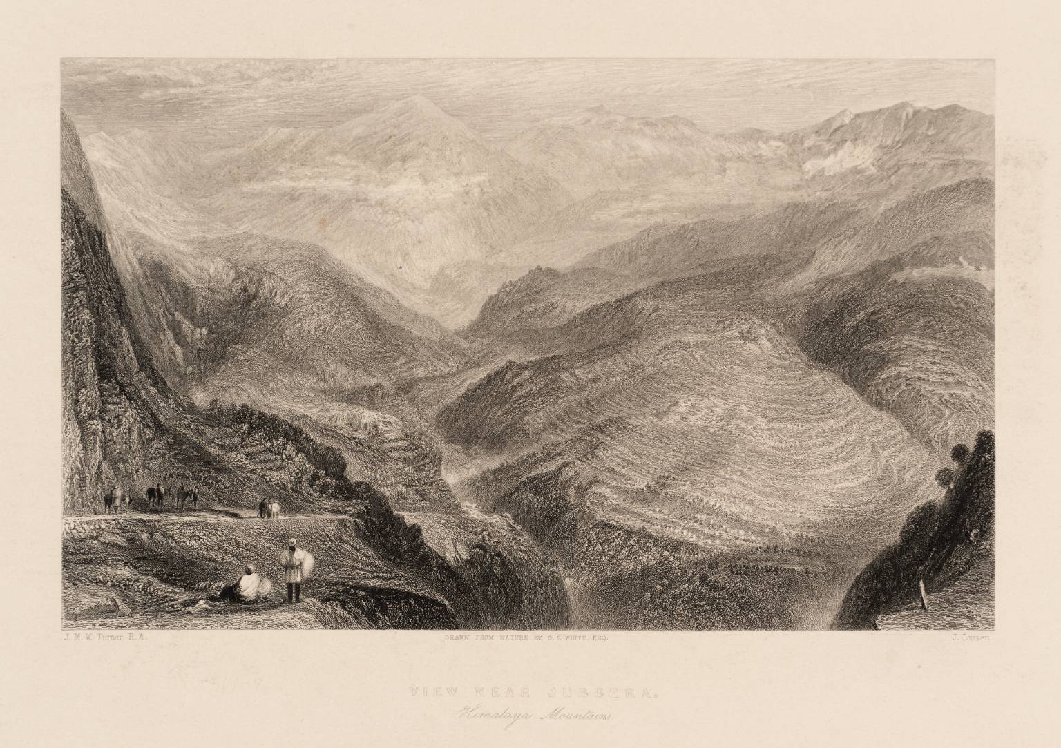 View from Jubbera. Himalaya Mountains, engraved by J. Cousen