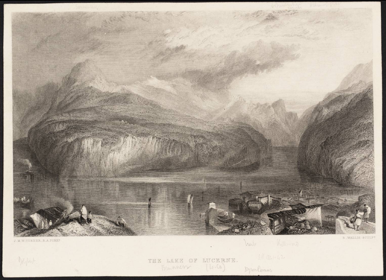 Lake of Lucerne, engraved by R. Wallis