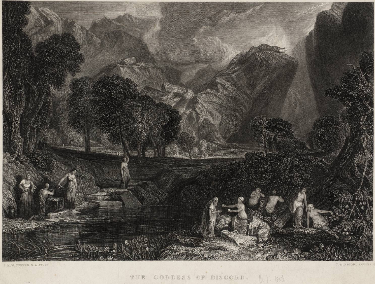 The Goddess of Discord, engraved by T.A. Prior