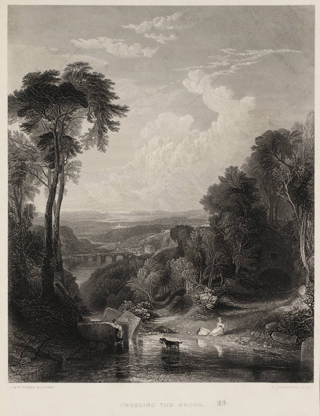 Crossing the Brook, engraved by Richardson