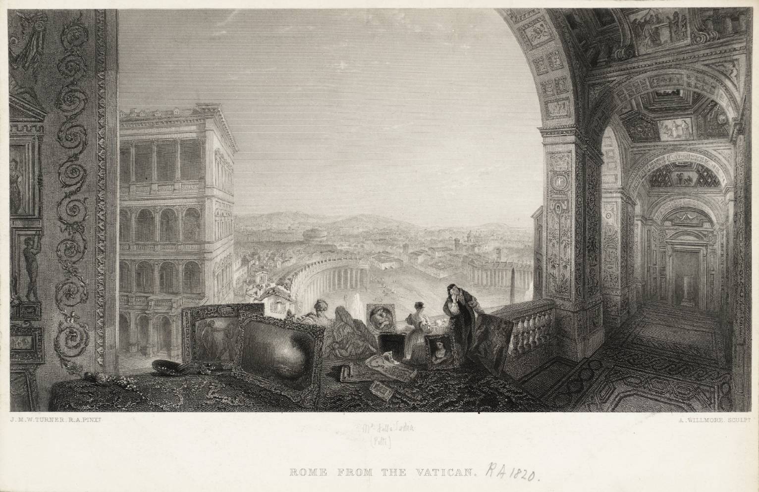 Rome from the Vatican, engraved by A. Willmore
