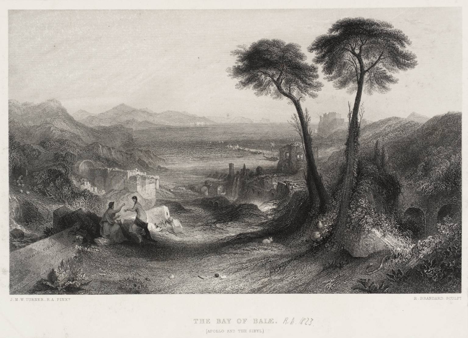 The Bay of Baiae, engraved by R. Brandard