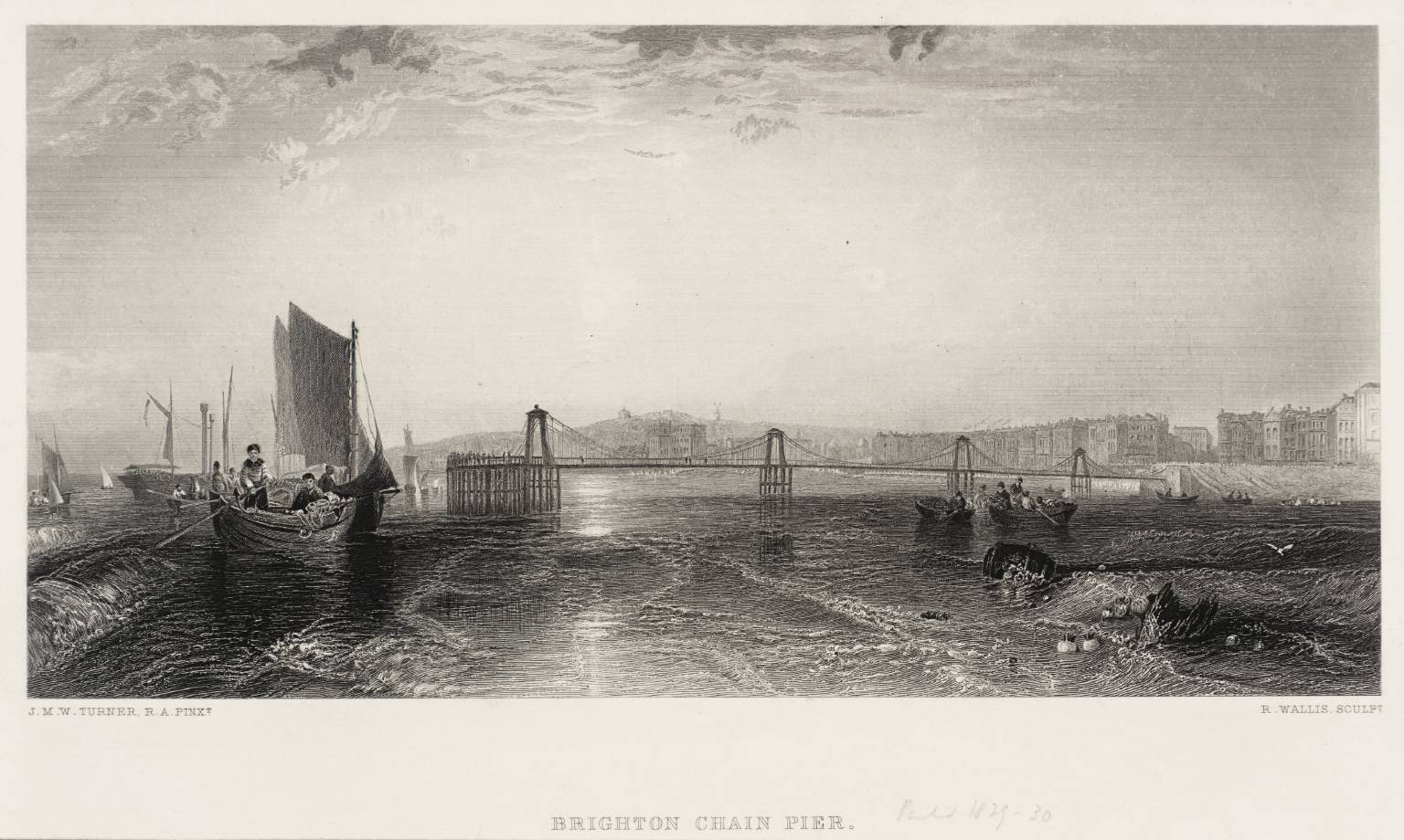 Brighton Chain Pier, engraved by R. Wallis