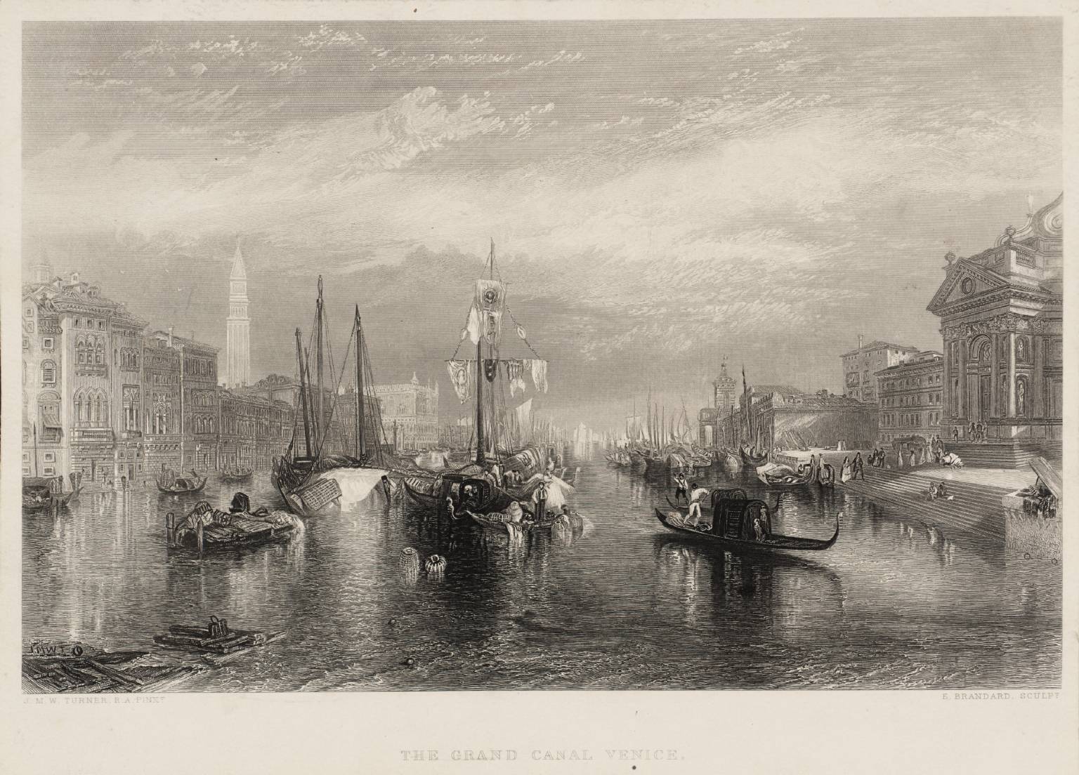 The Grand Canal, Venice, engraved by R. Brandard