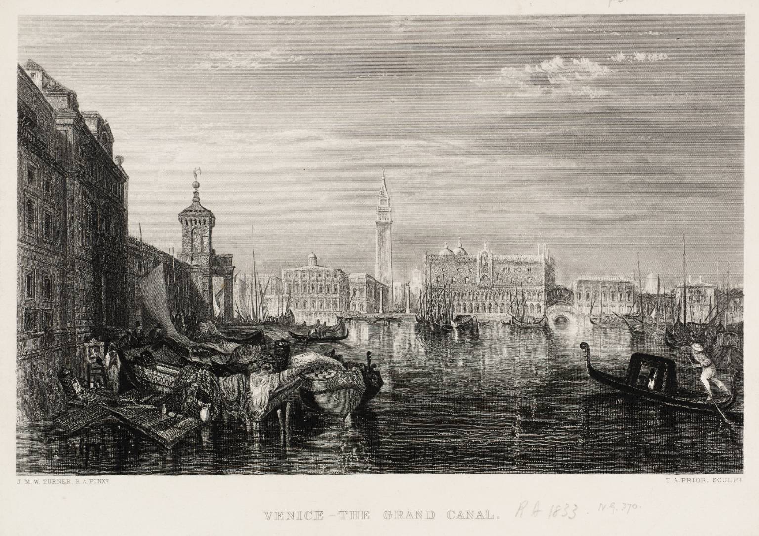 Venice. The Grand Canal, engraved by Prior