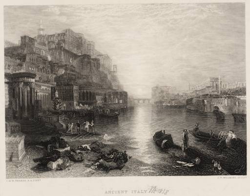 ‘Ancient Italy, engraved by Willmore’, after Joseph Mallord William ...