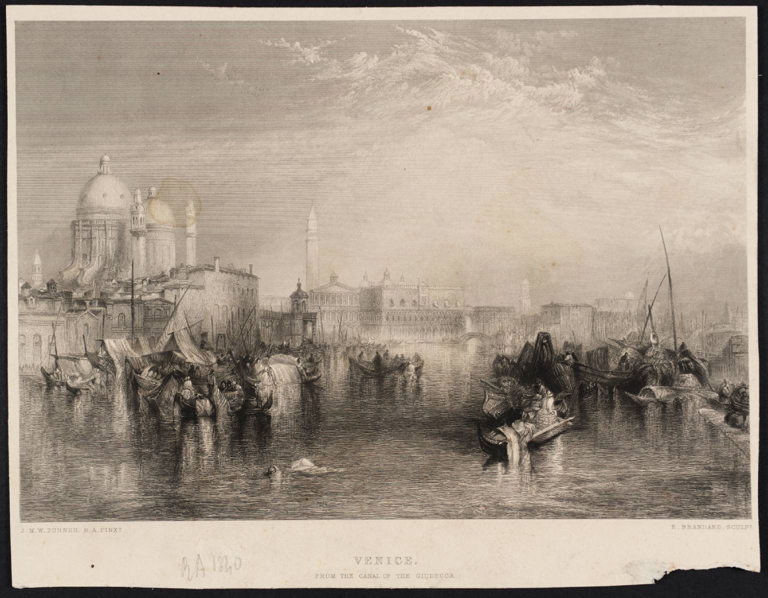 Venice from the Canal of the Guidecca, engraved by E. Brandard