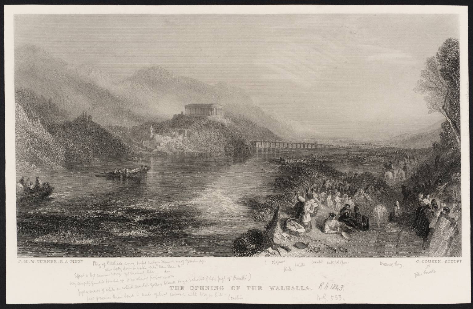 The Opening of the Walhalla, engraved by C. Cousen