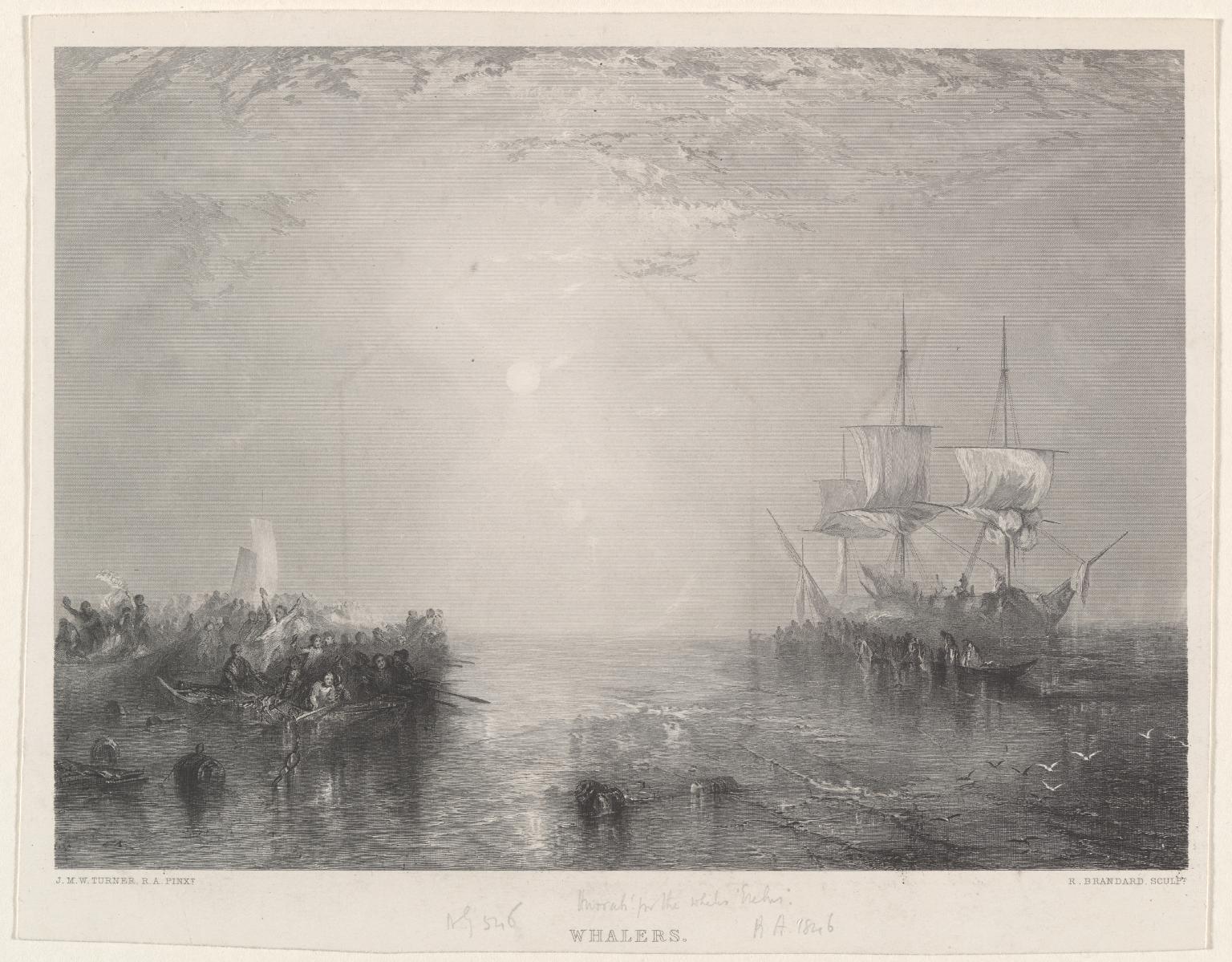 Whalers, engraved by R. Brandard