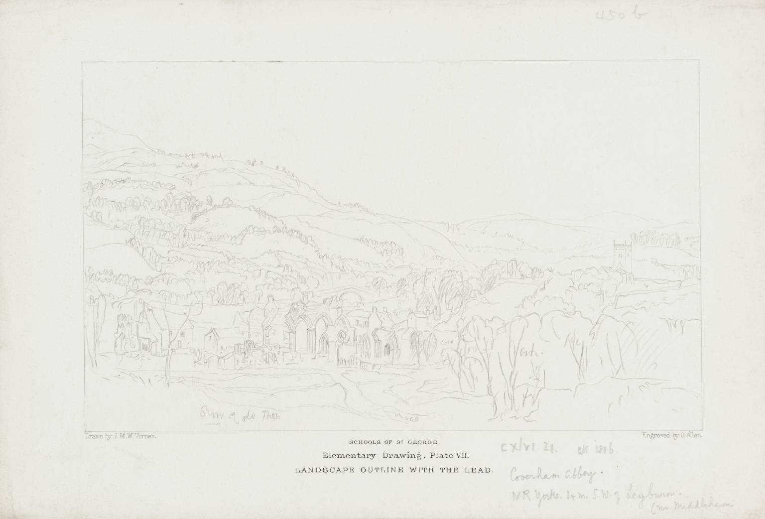 Landscape Outline with the Lead, engraved by G. Allen