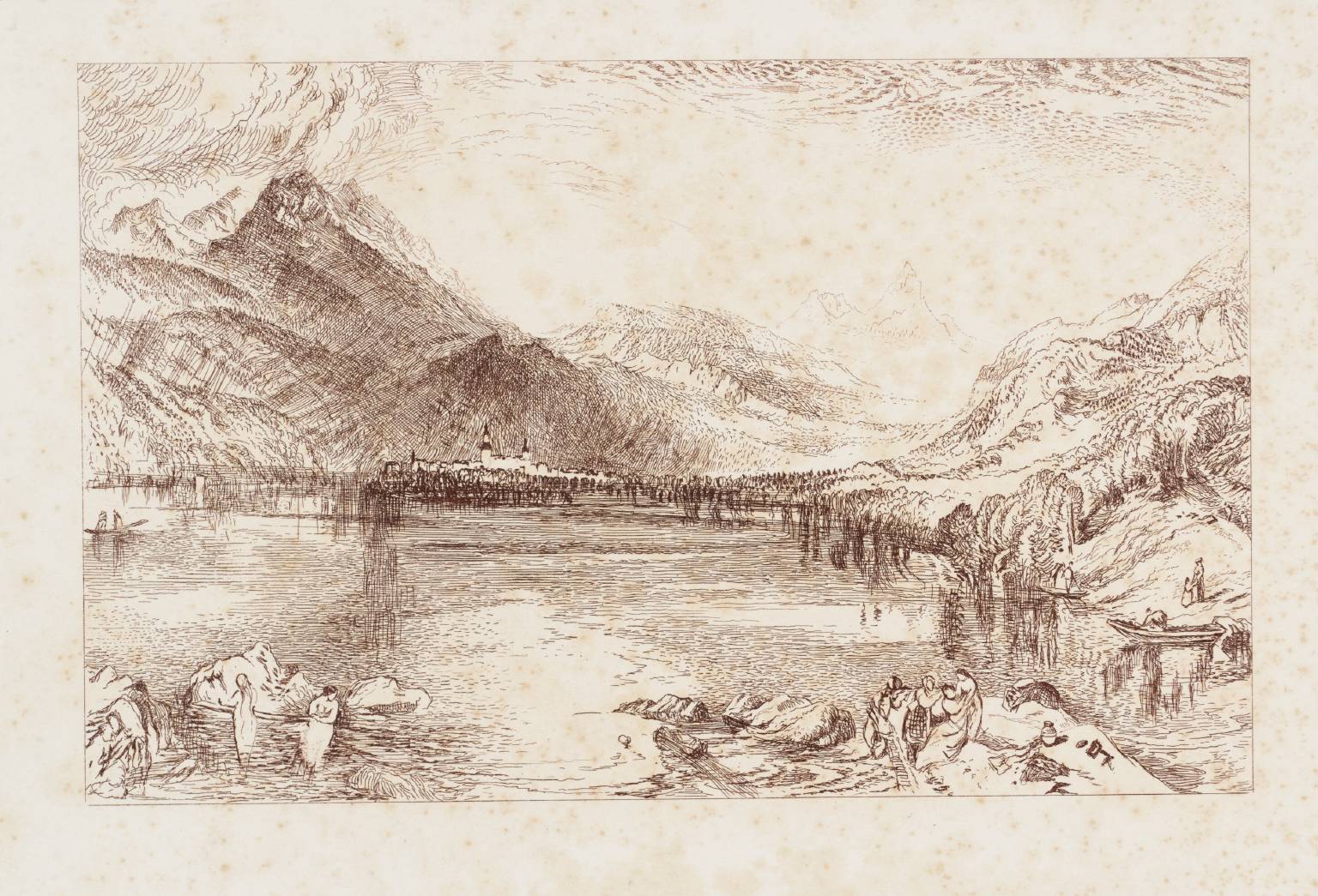 Lake of Zug, engraved by J. Ruskin and T. Lupton