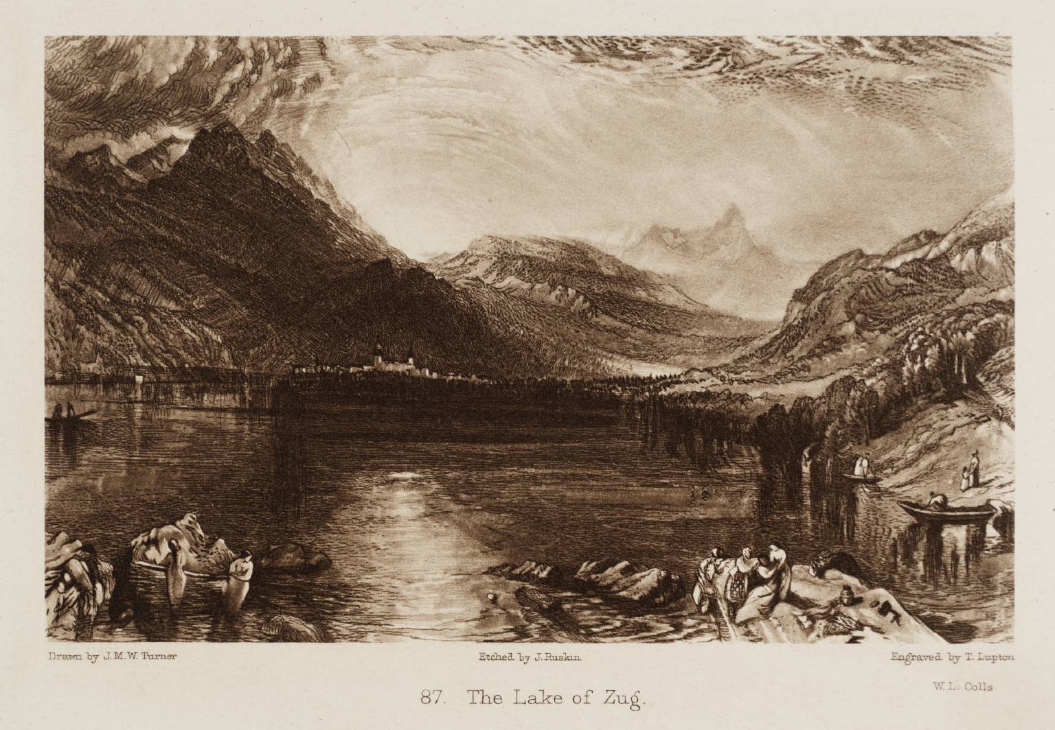 Lake of Zug, engraved by J. Ruskin and T. Lupton