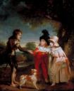 Sir William Beechey, ‘Portrait of Sir Francis Ford’s Children Giving a Coin to a Beggar Boy’ exhibited 1793