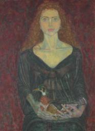 Young Woman Holding Duck