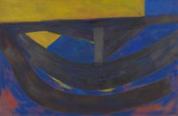 June Painting, Ultramarine and Yellow