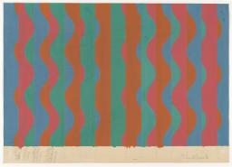 Wavy Stripe: Green, Blue, Orange, Red