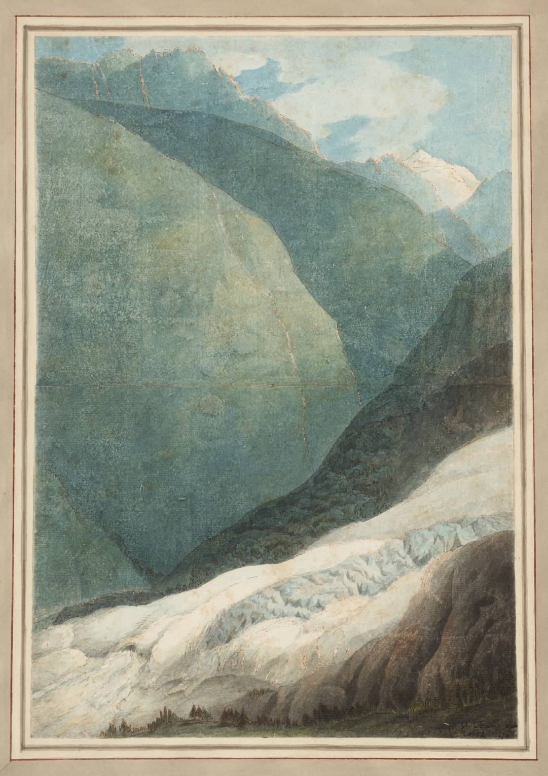 The Source of the Arveyron', Francis Towne, 1781