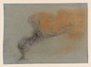 Clarkson Frederick Stanfield, ‘The Smoke of the Volcano. Verso: Outline of a Wooded Hillside with Rock’ 1839