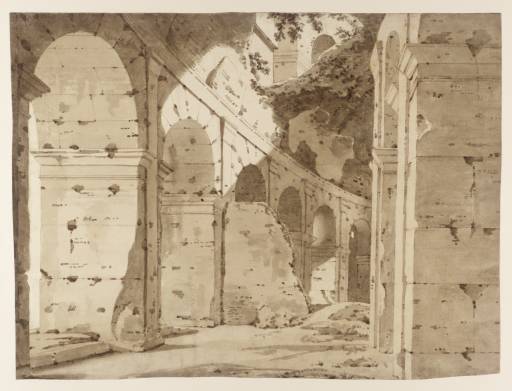 ‘Inside the Arcade of the Colosseum’, Joseph Wright of Derby, c.1774–5 ...