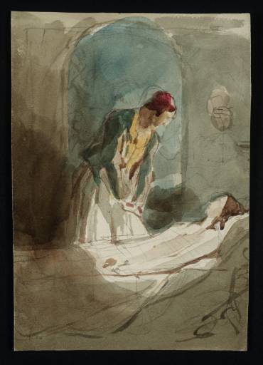 ‘Woman Standing by a Deathbed’, after Sir David Wilkie | Tate