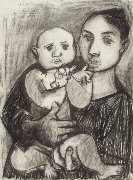 Mother and Child - Poster | Mother and child painting, Mother and child  drawing, Mother and child