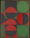 Anwar Jalal Shemza, ‘Composition in Red and Green, Squares and Circles’ 1963