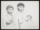 Aubrey Williams, ‘Sketch of two Amerindian women, one with facial piercings breastfeeding a baby’ 1990