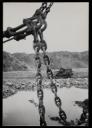 Prunella Clough, ‘Black and white photograph of chains on a large grab crane at Corby’ [1950s]