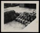 Prunella Clough, ‘Black and white photograph of barrels’ [1950s]