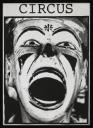 Anonymous, ‘Black and white photograph of ‘Circus’, a photo-silkscreen print of a clown’s head’ 1978