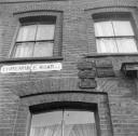 Nigel Henderson, ‘Photograph showing detail of building on Chisenhale Road, London’ [c.1949–c.1956]