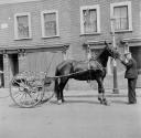 Nigel Henderson, ‘Photograph showing a horse and cart’ [c.1949–c.1956]