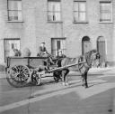 Nigel Henderson, ‘Photograph showing a horse and cart with an unidentified man and boy’ [c.1949–c.1956]
