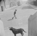Nigel Henderson, ‘Photograph of an unidentified boy playing hopscotch on Chisenhale Road, London’ [c.1949–c.1956]