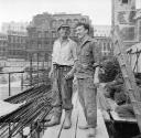 Nigel Henderson, ‘Photograph showing two construction workers on a construction site’ [c.1949–c.1956]