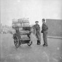 Nigel Henderson, ‘Photograph showing a street vendor with cart selling milk’ [c.1949–c.1956]