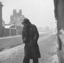 Nigel Henderson, ‘Photograph of an unidentified man, snow on ground’ [c.1949–c.1956]