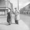 Nigel Henderson, ‘Photograph of an unidentified man and woman on Roman Road’ [c.1949–c.1956]