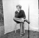Nigel Henderson, ‘Photograph of Martin Bernal sitting on a stool’ [c.1949–c.1956]