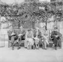 Nigel Henderson, ‘Photograph of men and women sitting on a public bench’ [c.1949–c.1956]