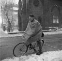 Nigel Henderson, ‘Photograph of an unidentified man on a bicycle’ [c.1949–c.1956]