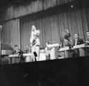 Nigel Henderson, ‘Photograph showing jazz musicians performing on stage including Jimmie Deuchar, Ken Wray, Ronnie Scott, Tony Crombie, Derek Humble and Benny Green’ [c.1949–c.1956]