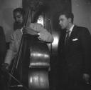 Nigel Henderson, ‘Photograph of Ray Brown with a double bass’ [c.1949–c.1956]