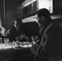 Nigel Henderson, ‘Photograph of Jack Parnell with an unidentified man in a restaurant’ [c.1949–c.1956]