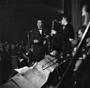 Nigel Henderson, ‘Photograph showing a jazz band performing on stage, including Jack Parnell’ [c.1949–c.1956]