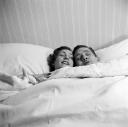Nigel Henderson, ‘Photograph of Jack Parnell with an unidentified woman in a bed’ [c.1949–c.1956]